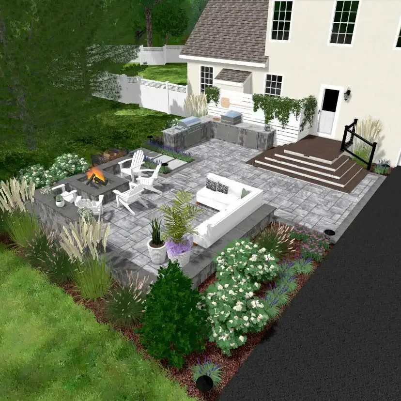 1145 Darczuk_Back_15 3D Landscape Design in Garnet Valley PA - ScapeWorx