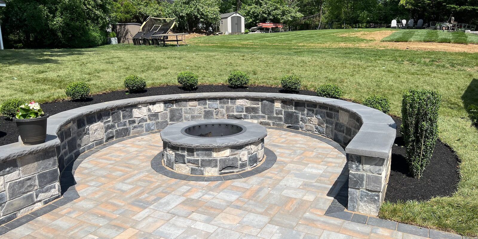 Wallingford, PA Landscaping Services Custom Fire pit in Chadds Ford PA - ScapeWorx